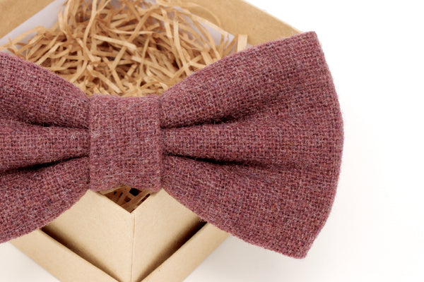 Maroon Textured Bow Tie