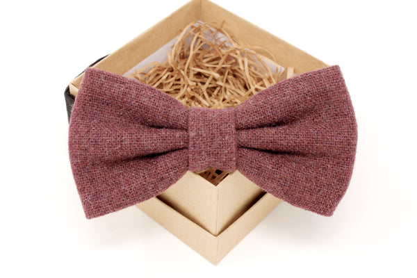 Maroon Textured Bow Tie