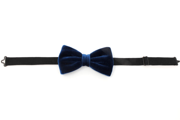 Midnight Blue Velvet Bow Tie