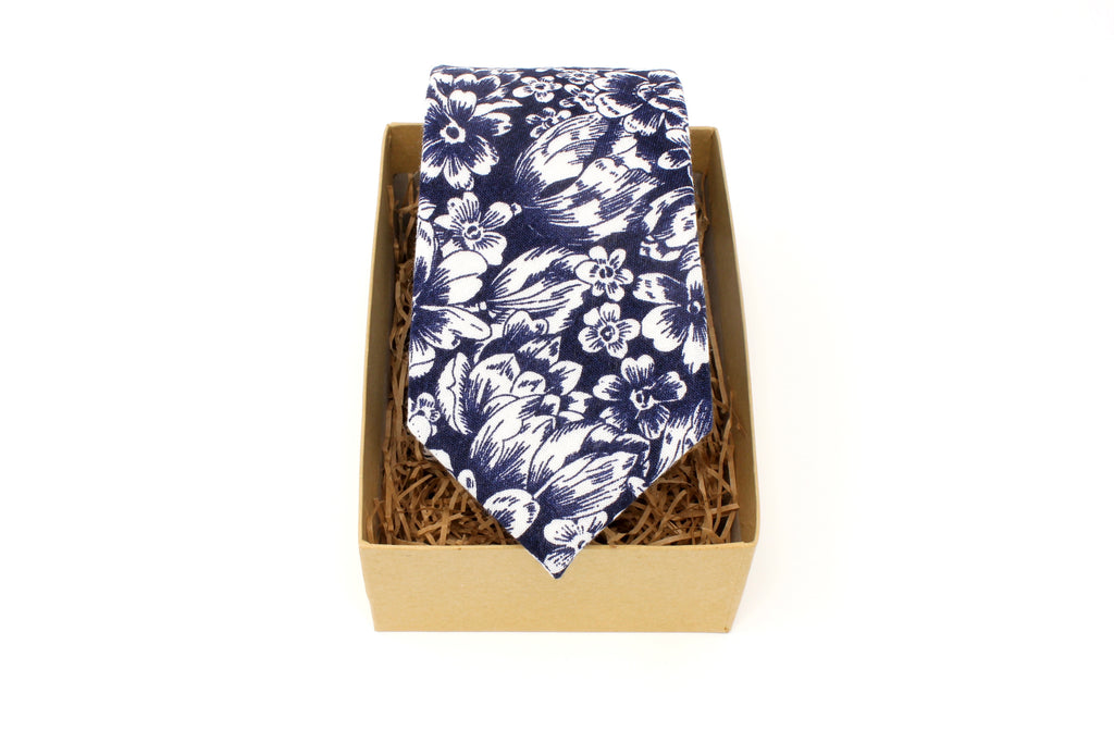 Navy And White Floral Tie Tiebreaker Bow Ties navy-and-white-floral-tie-tiebreaker-bow-ties