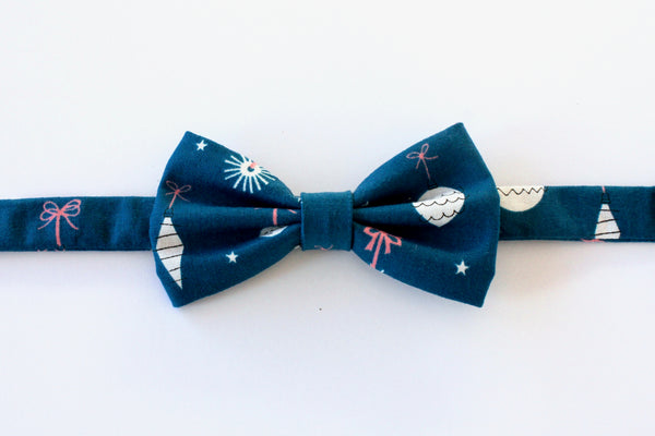 Blue Ornament Adult Bow Tie