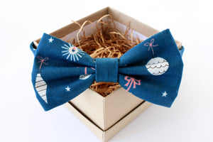 Blue Ornament Children's Bow Tie