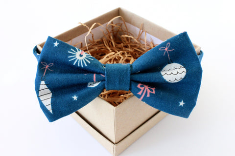 Blue Ornament Children's Bow Tie