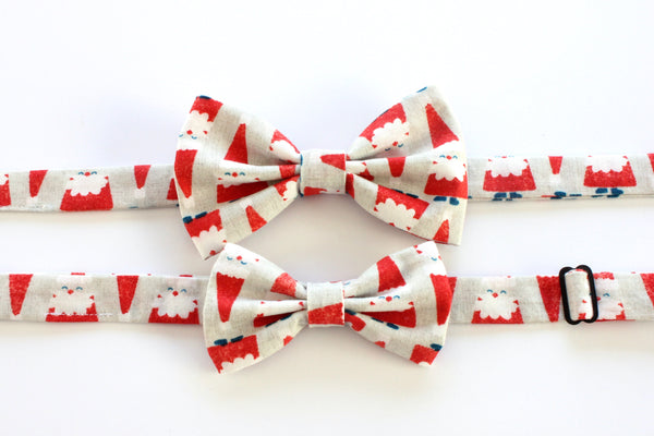 Red & Tan Santa Adult Bow Tie