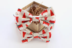 Red & Tan Santa Adult Bow Tie