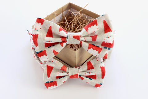 Red & Tan Santa Adult Bow Tie