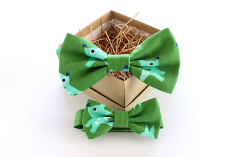 Green Reindeer Children's Bow Tie