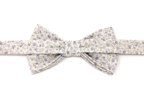 Lavender Floral Bow Tie