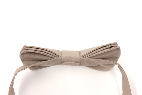 Solid Taupe Bow Tie