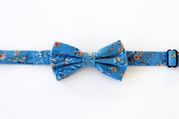 Blue Floral Children's Bow Tie