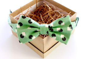 Green Geometric Children's Bow Tie