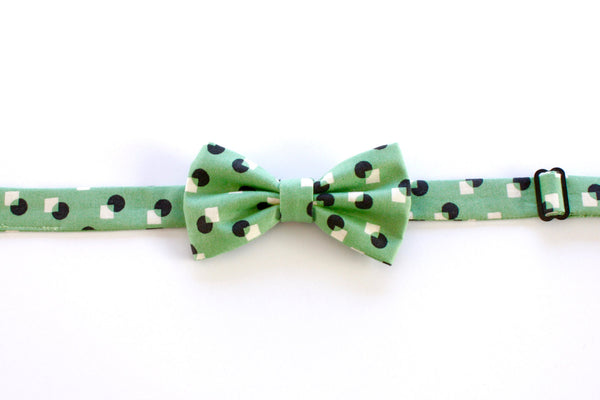 Green Geometric Children's Bow Tie