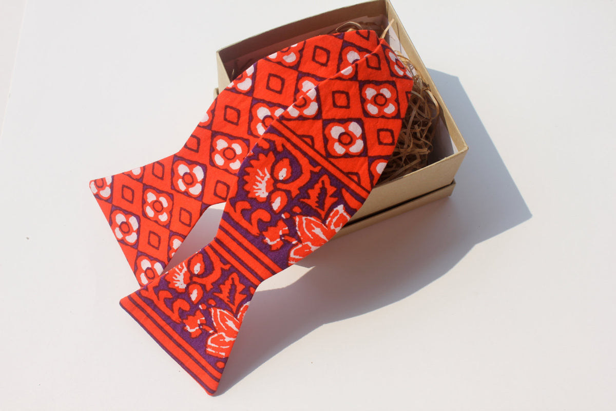 Dual Pattern Ties Dual Pattern Red & Purple Bow Tie – Tiebreaker Bow Ties
